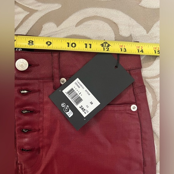 THE KOOPLES RED LEATHER-EFFECT SKINNY JEANS Size 6 & size 2 stretchy NWT - Picture 11 of 16